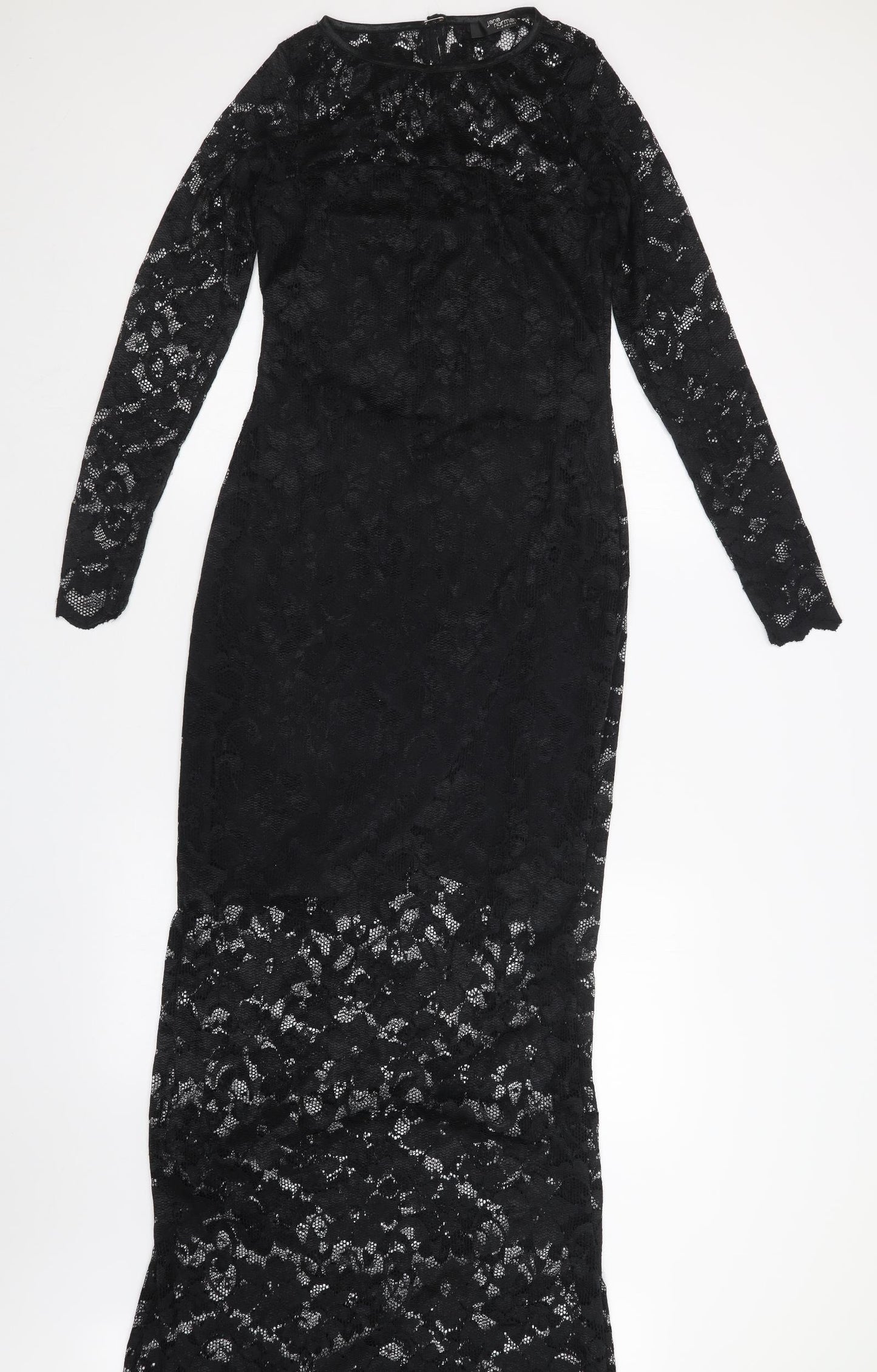 Jane Norman Womens Black  Lace Maxi  Size 12