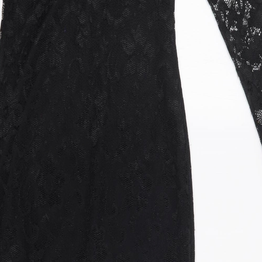 Jane Norman Womens Black  Lace Maxi  Size 12