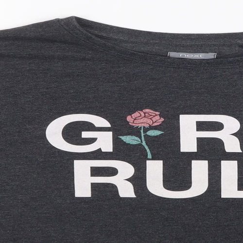 NEXT Girls Grey   Basic T-Shirt Size 7 Years