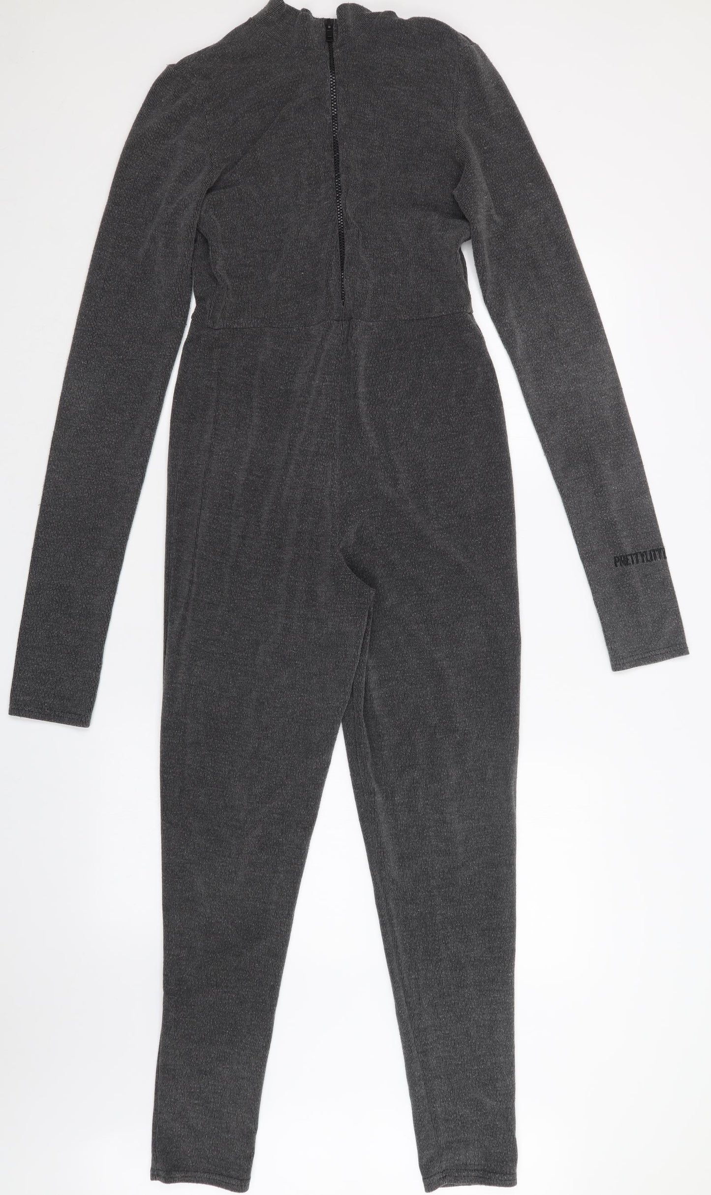 PRETTYLITTLETHING Womens Grey   Jumpsuit One-Piece Size 12