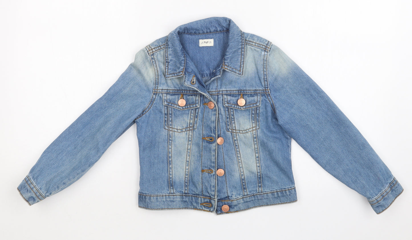 F&F Girls Blue   Jacket  Size 6-7 Years