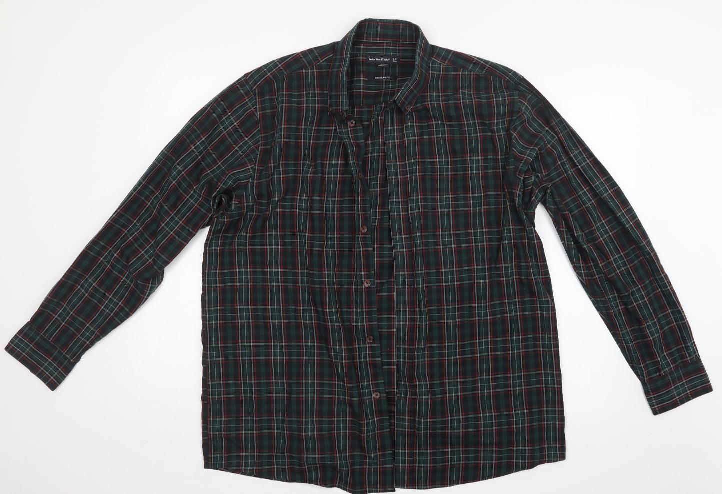 Primark Mens Green Check   Dress Shirt Size 16.5
