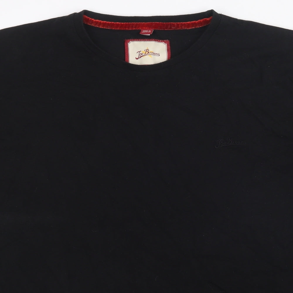 Joe Browns Mens Black    T-Shirt Size XL