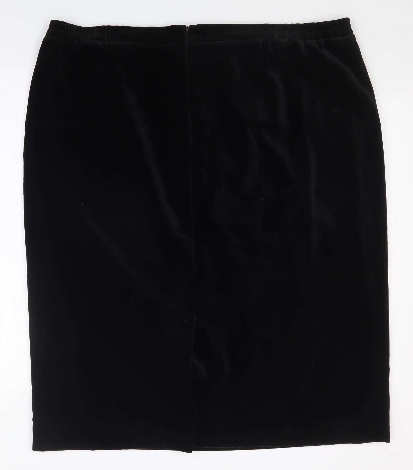 Preworn Womens Black   A-Line Skirt Size 25 in  - VELVET
