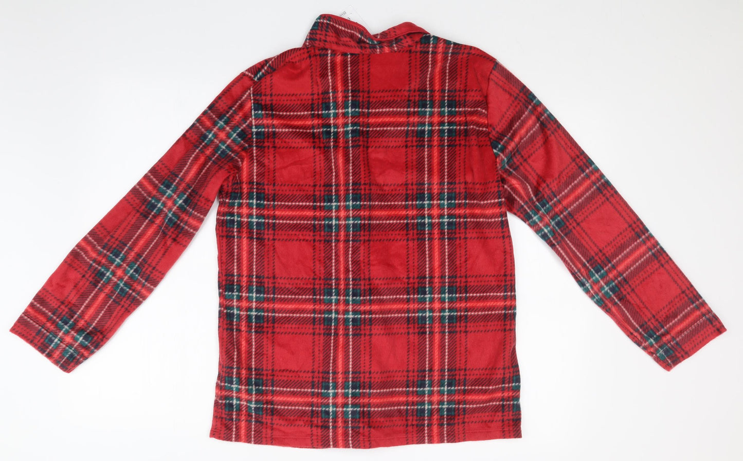 M&S Womens Red Check  Top Pyjama Top Size M