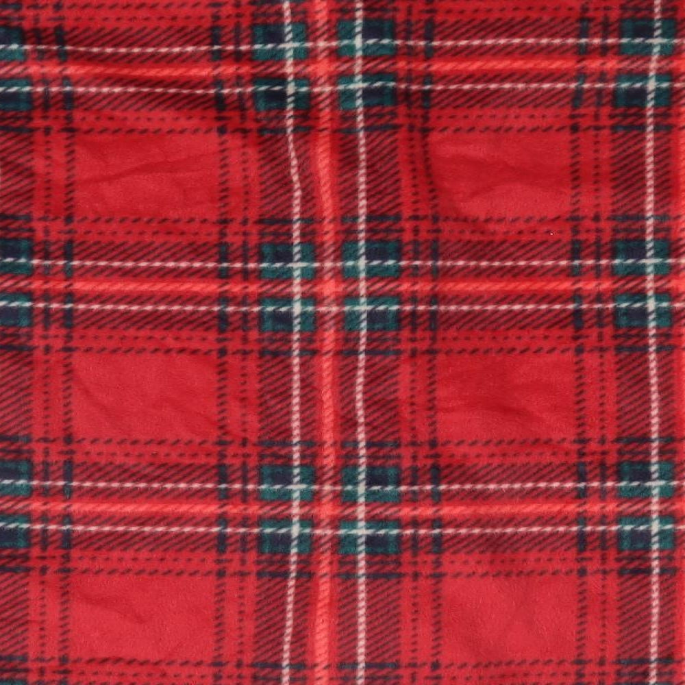 M&S Womens Red Check  Top Pyjama Top Size M