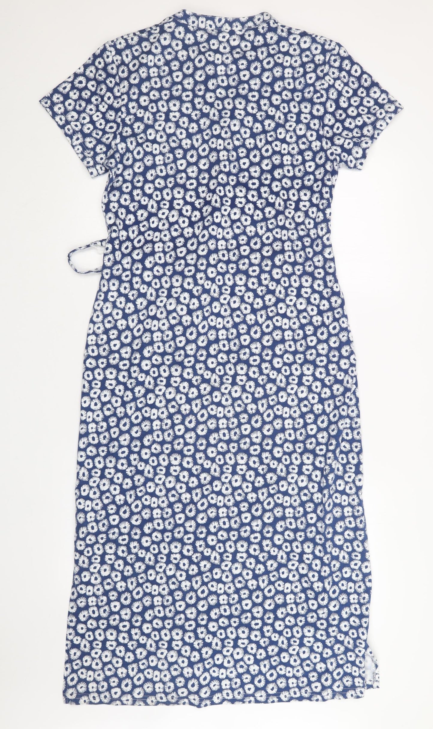 Woolovers Womens Blue Floral  T-Shirt Dress  Size S