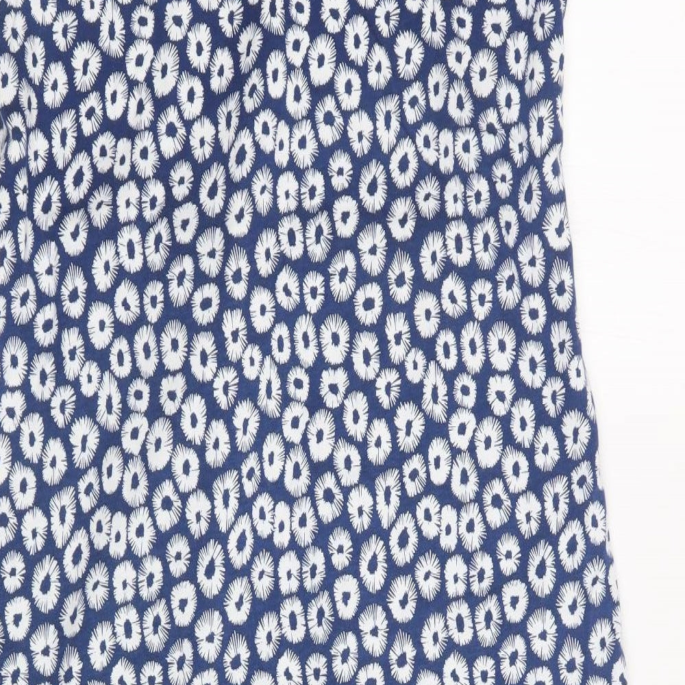 Woolovers Womens Blue Floral  T-Shirt Dress  Size S
