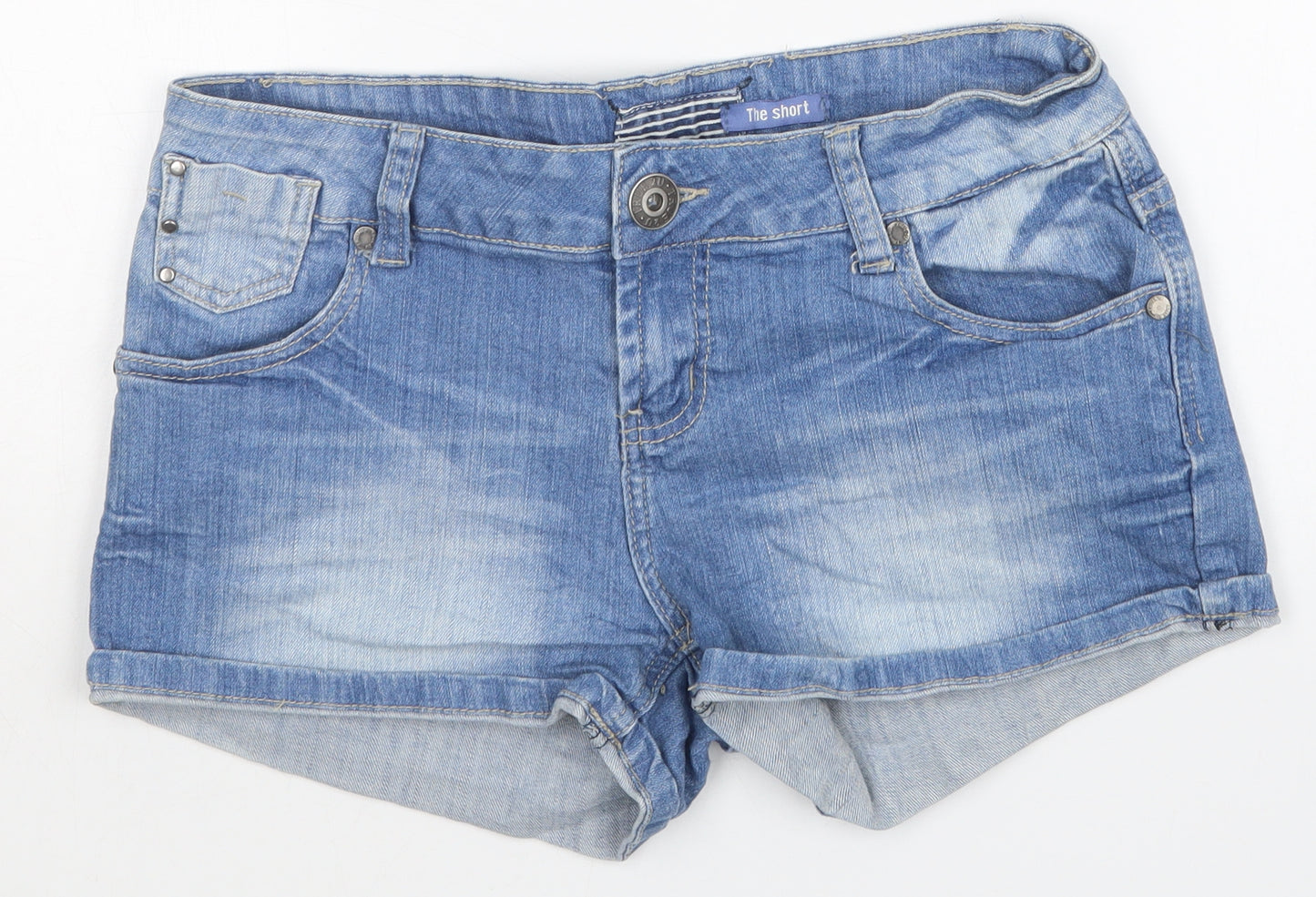 TRUE2U Womens Blue   Chino Shorts Size 10