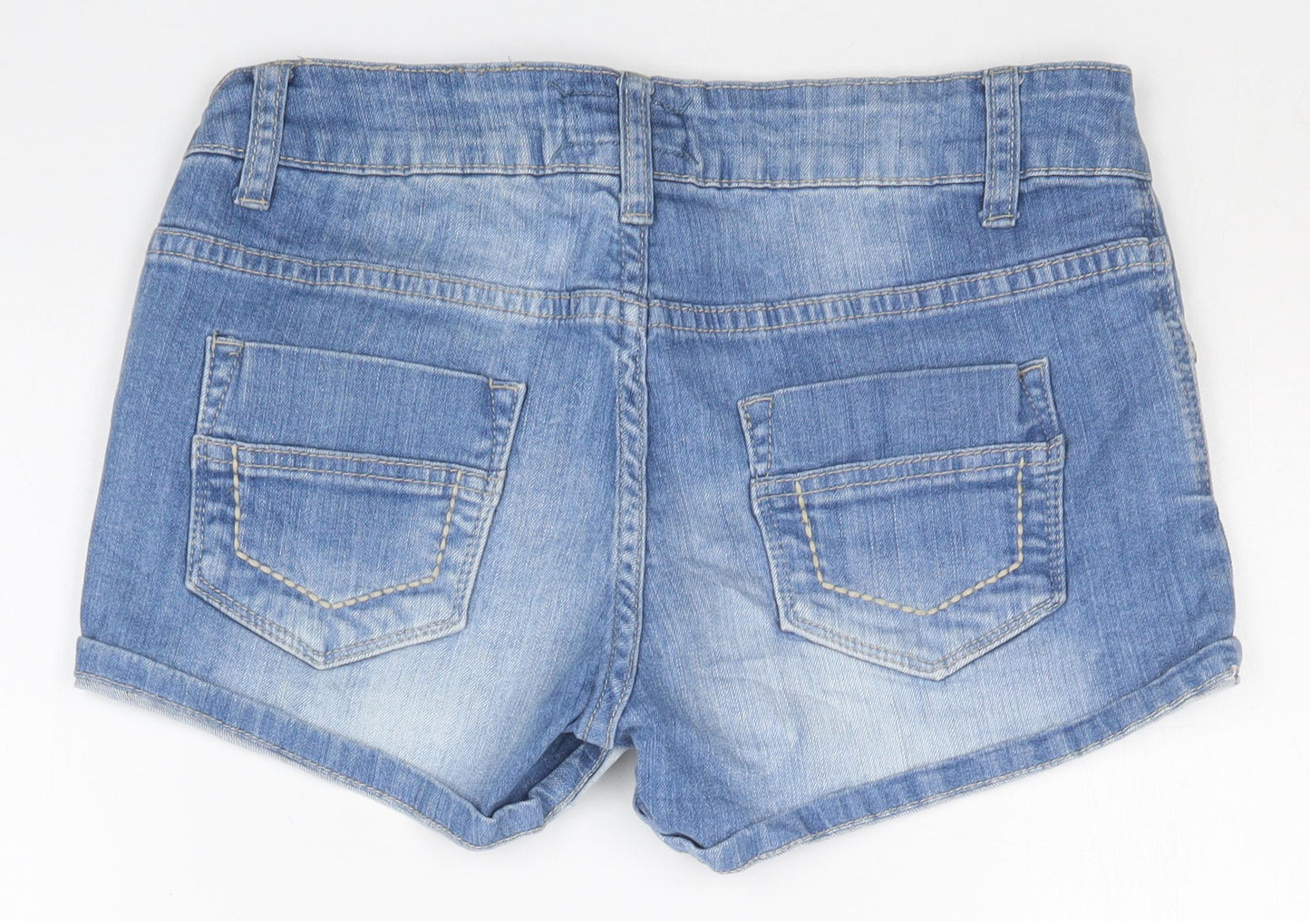 TRUE2U Womens Blue   Chino Shorts Size 10