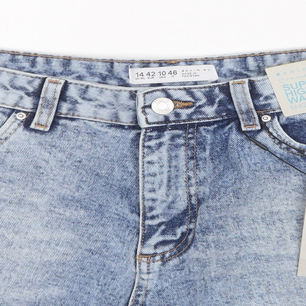 Primark Womens Blue   Boyfriend Shorts Size 14