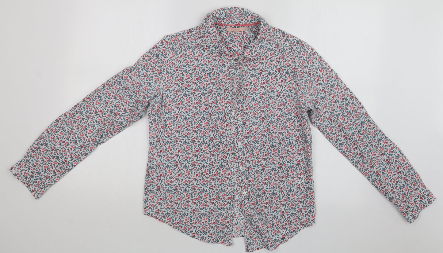 John Lewis Womens Multicoloured Floral  Basic Button-Up Size 10