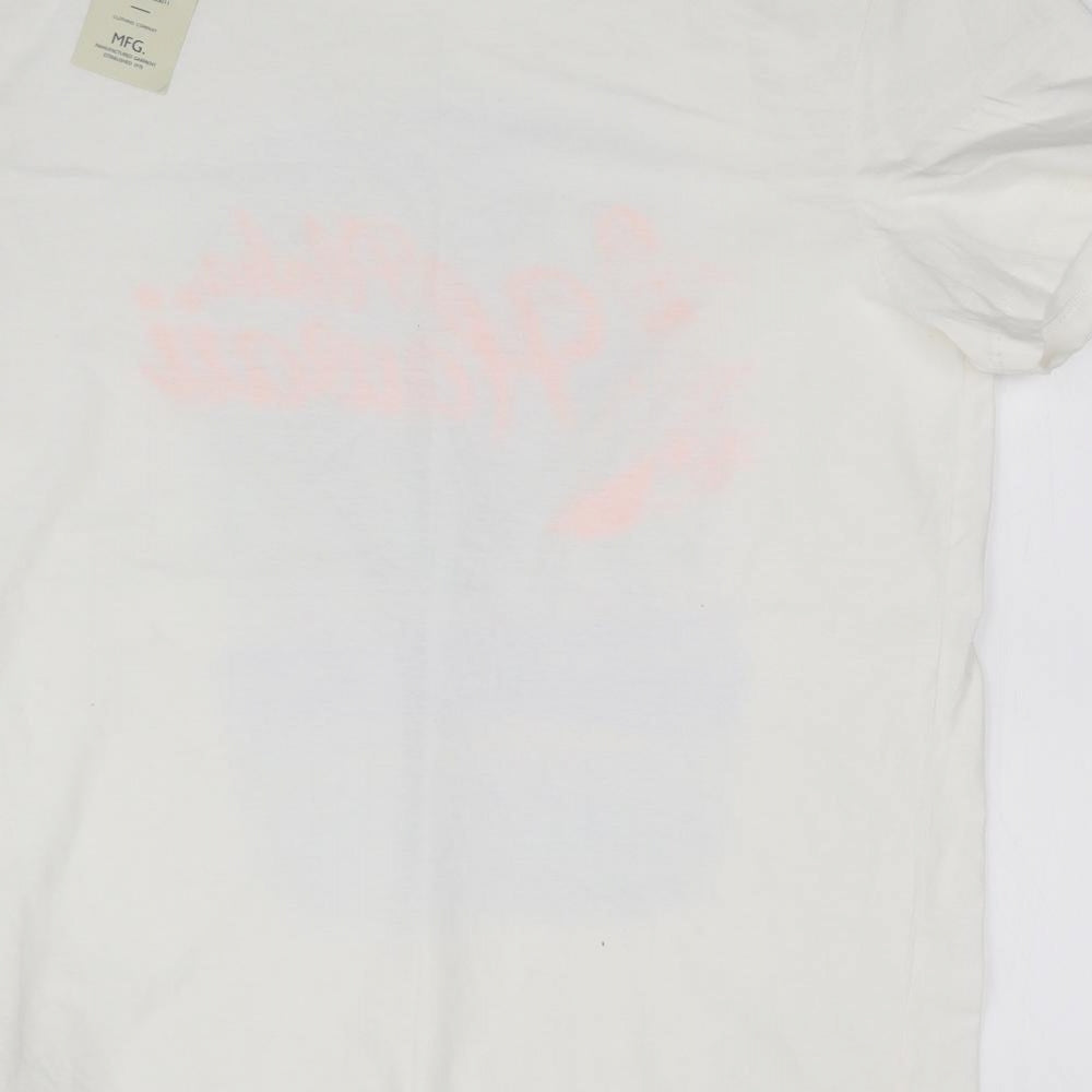 JACK & JONES Mens White    T-Shirt Size L
