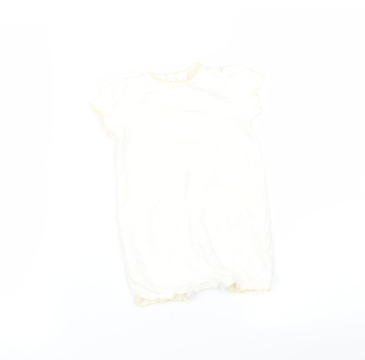 mamas & papas White Babygrow One-Piece Size 9-12 Months