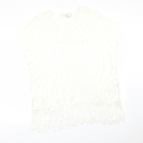NEXT Womens White Geometric  Basic T-Shirt Size M