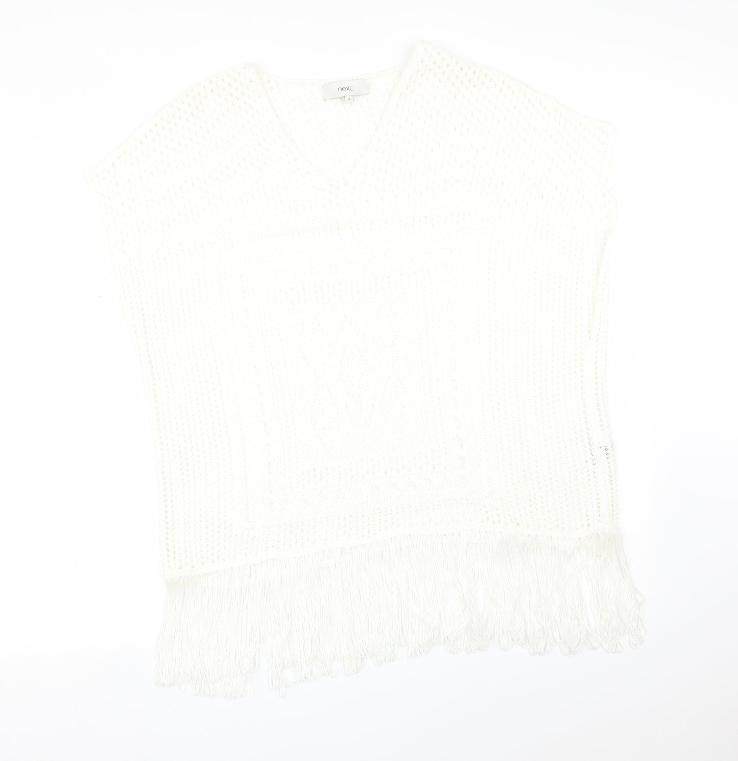 NEXT Womens White Geometric  Basic T-Shirt Size M