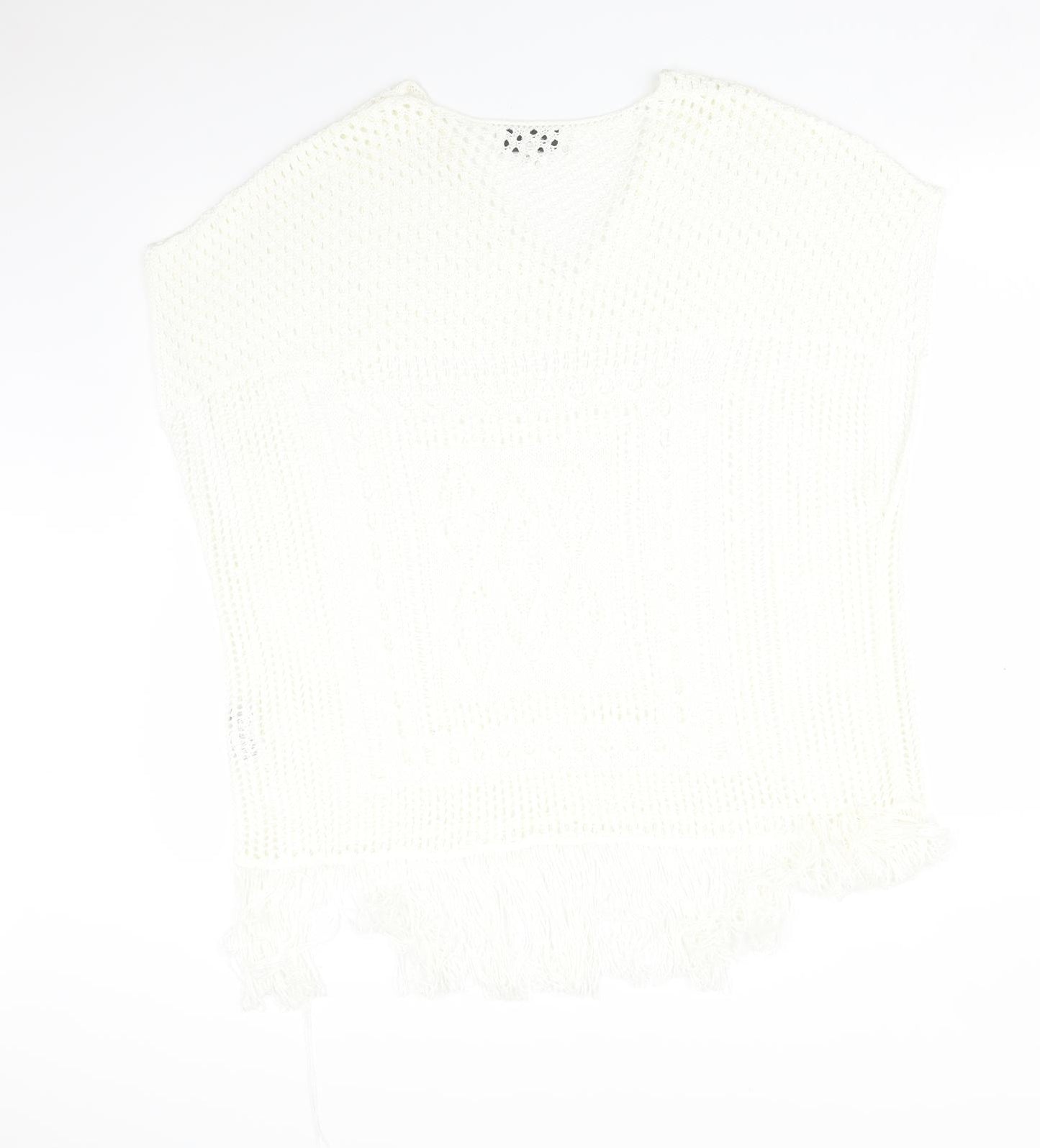 NEXT Womens White Geometric  Basic T-Shirt Size M