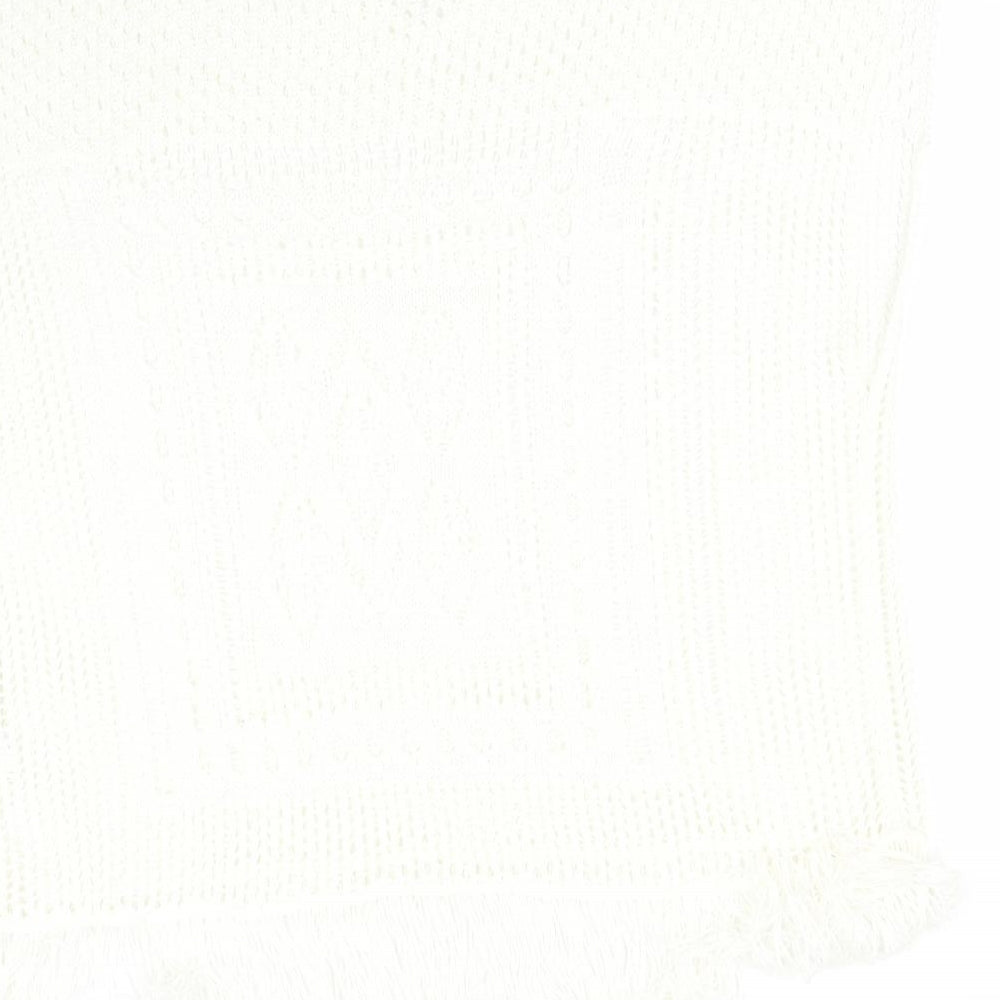NEXT Womens White Geometric  Basic T-Shirt Size M