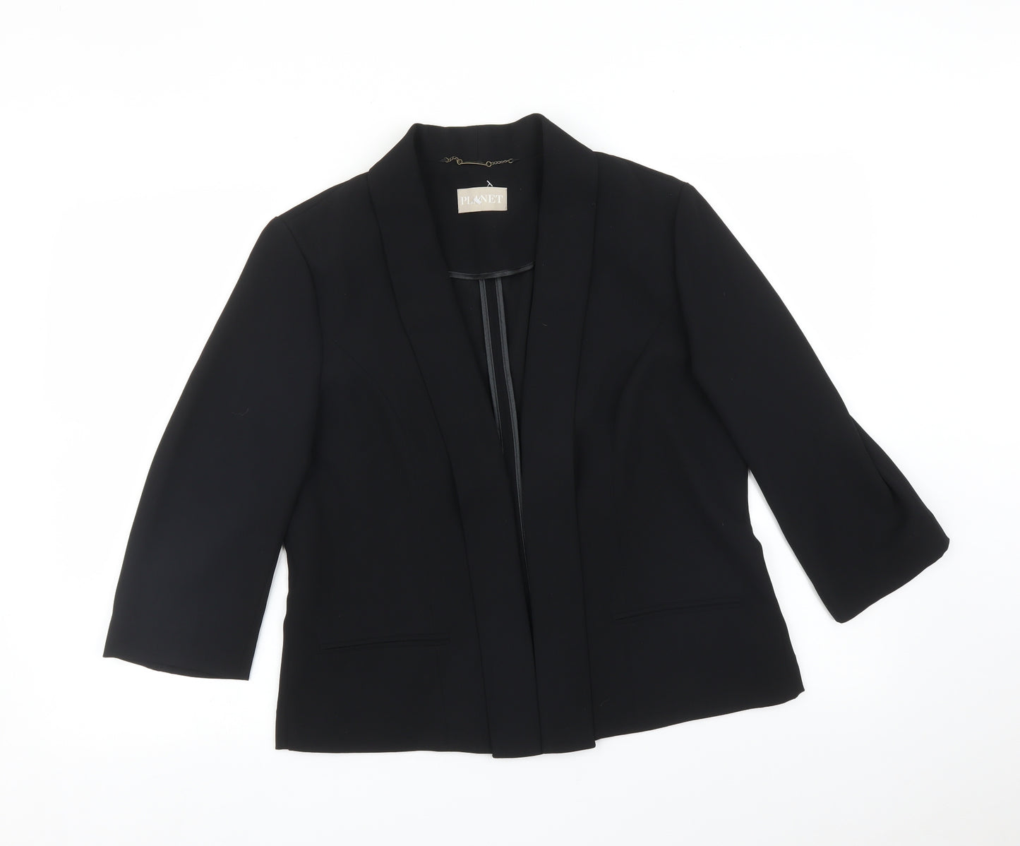 PLANET Womens Black   Jacket Blazer Size 14