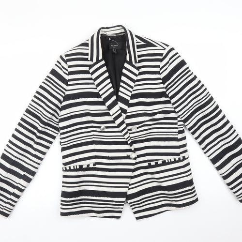 Mango Womens Multicoloured Striped  Jacket Suit Jacket Size L