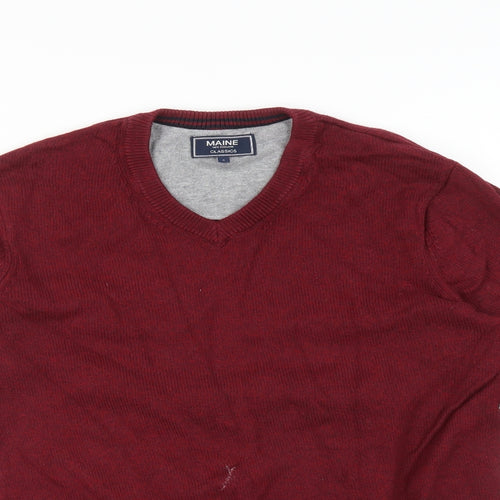 Maine Mens Red   Pullover Sweatshirt Size S