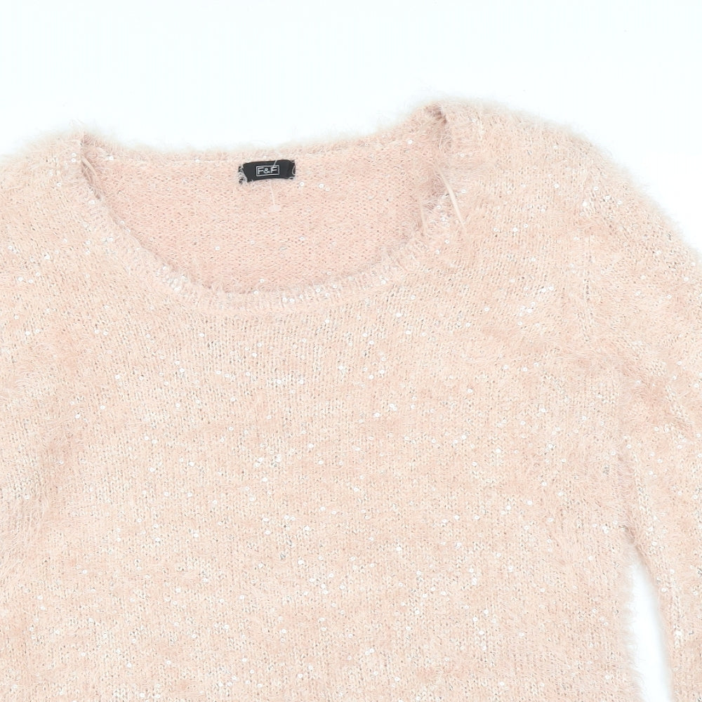 F&F Womens Pink   Pullover Sweatshirt Size 14