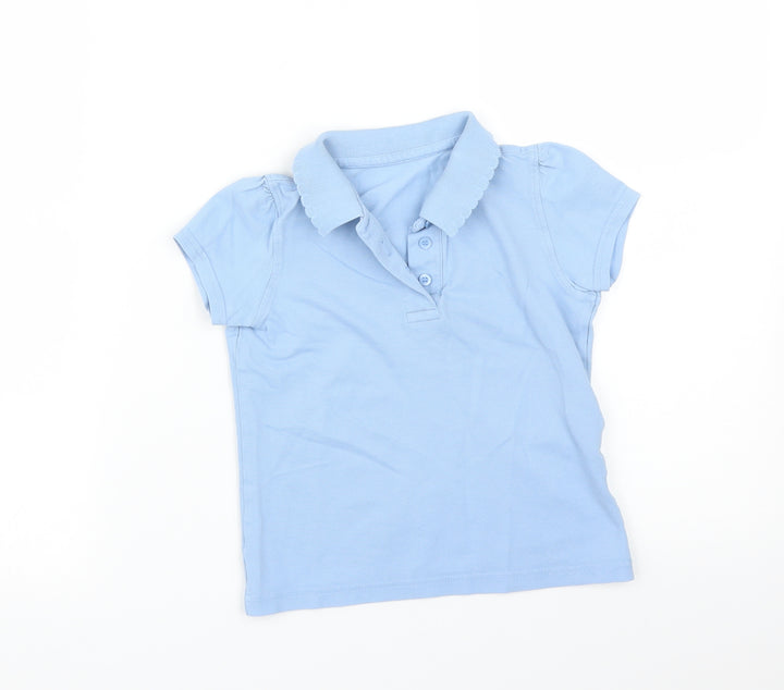 Girls Blue   Basic Polo