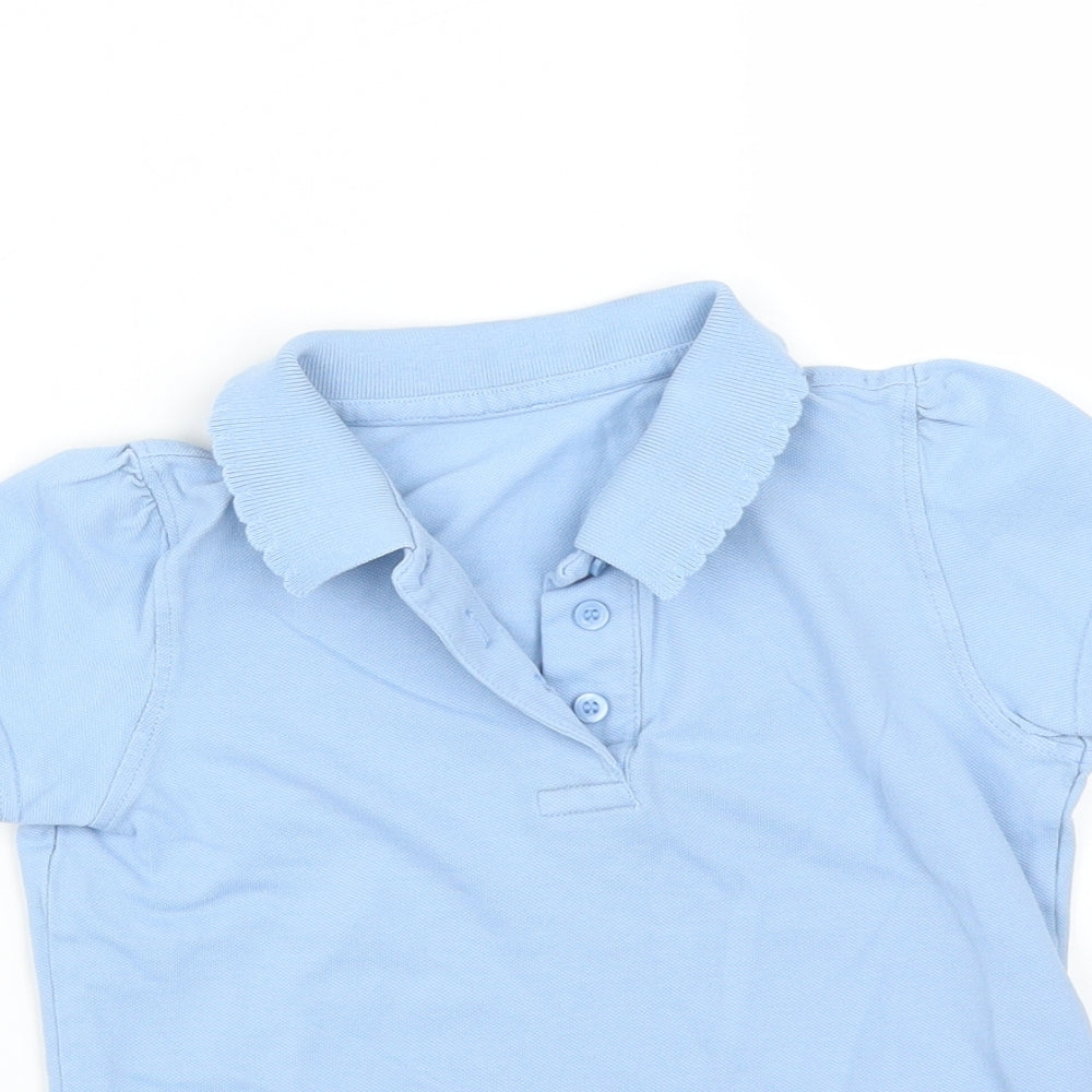 Girls Blue   Basic Polo
