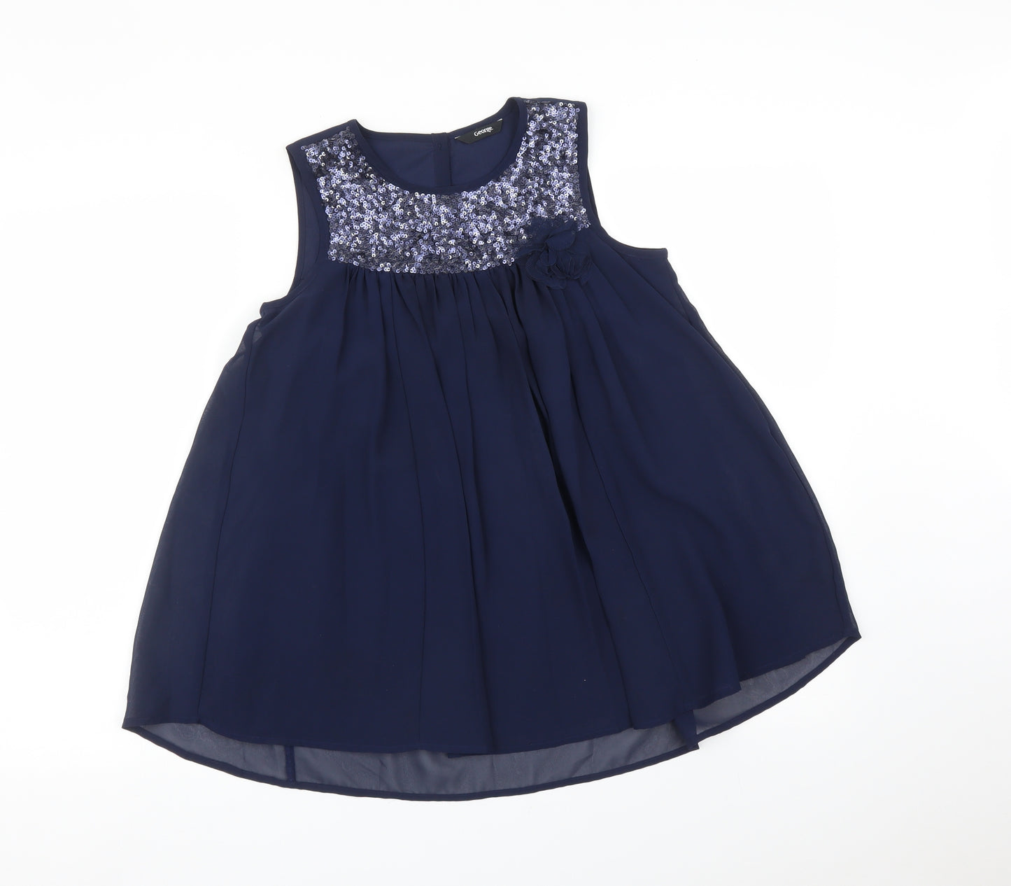 George Girls Blue   A-Line  Size 11-12 Years