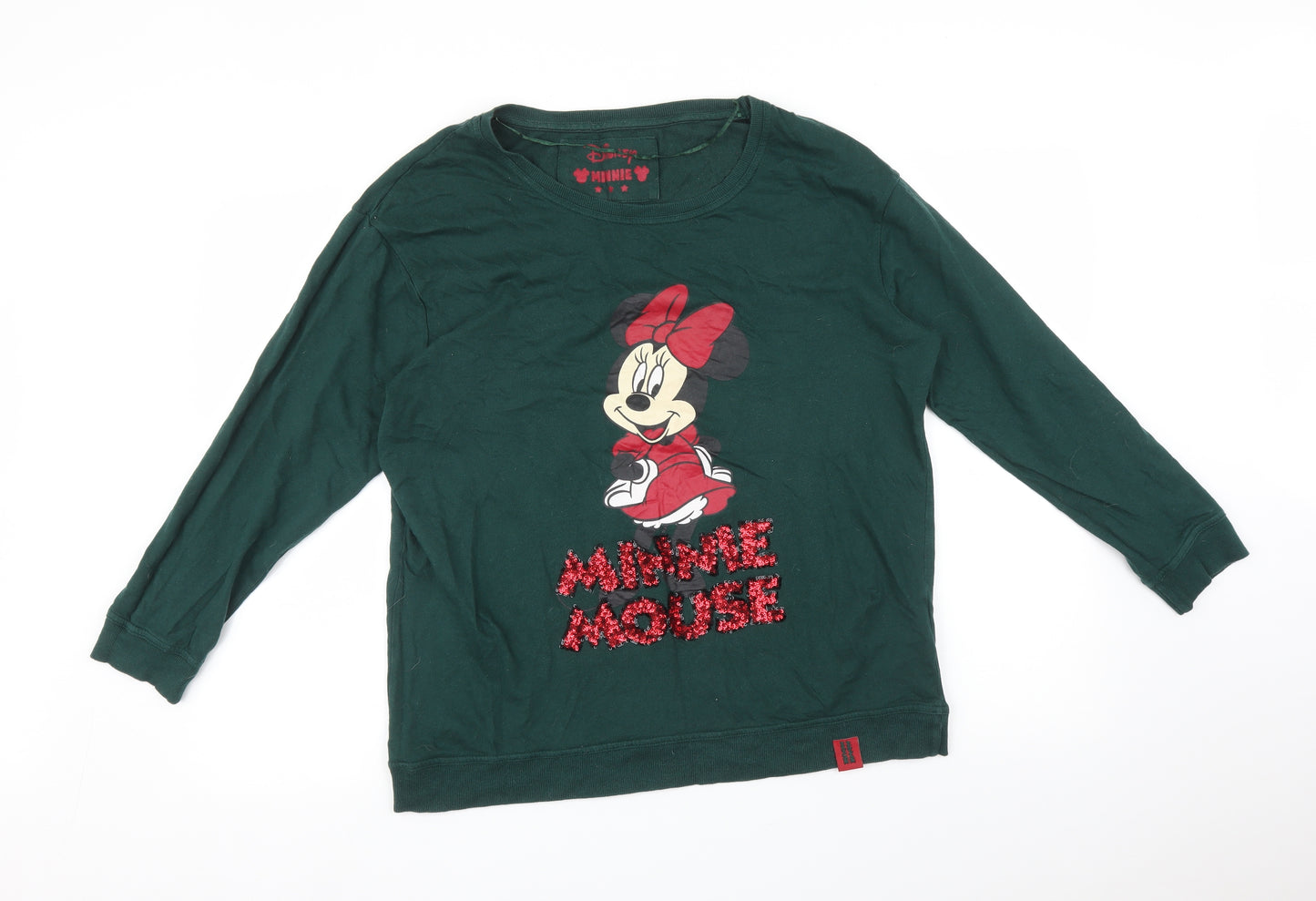 Disney Womens Green   Pullover Sweatshirt Size 14
