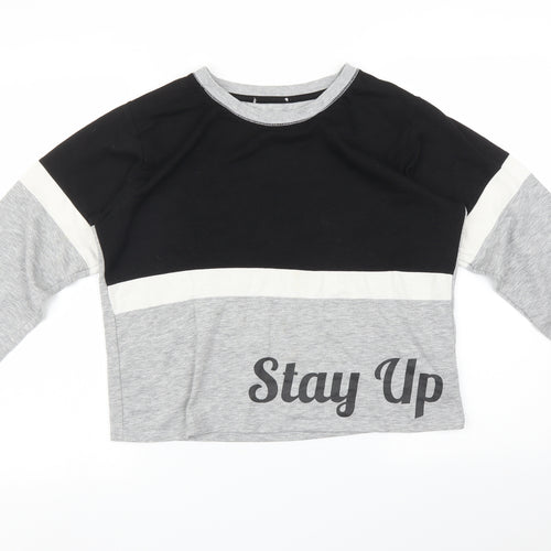 New Look Girls Multicoloured Striped  Pullover Sweatshirt Size L