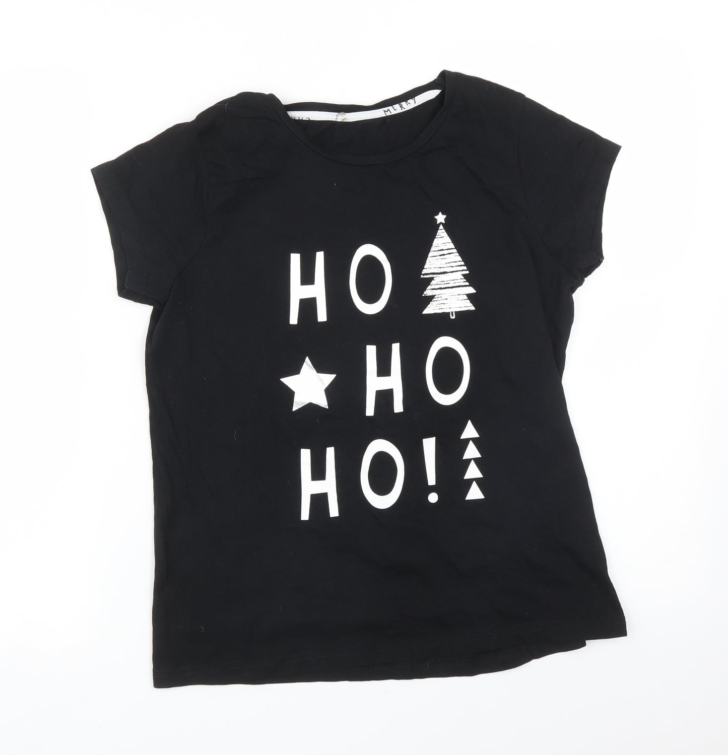 George Womens Black   Basic T-Shirt Size 10  - CHRISTMAS