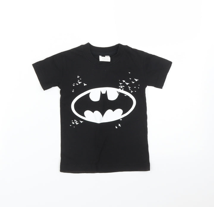 Batman Boys Black   Basic T-Shirt Size 2 Years