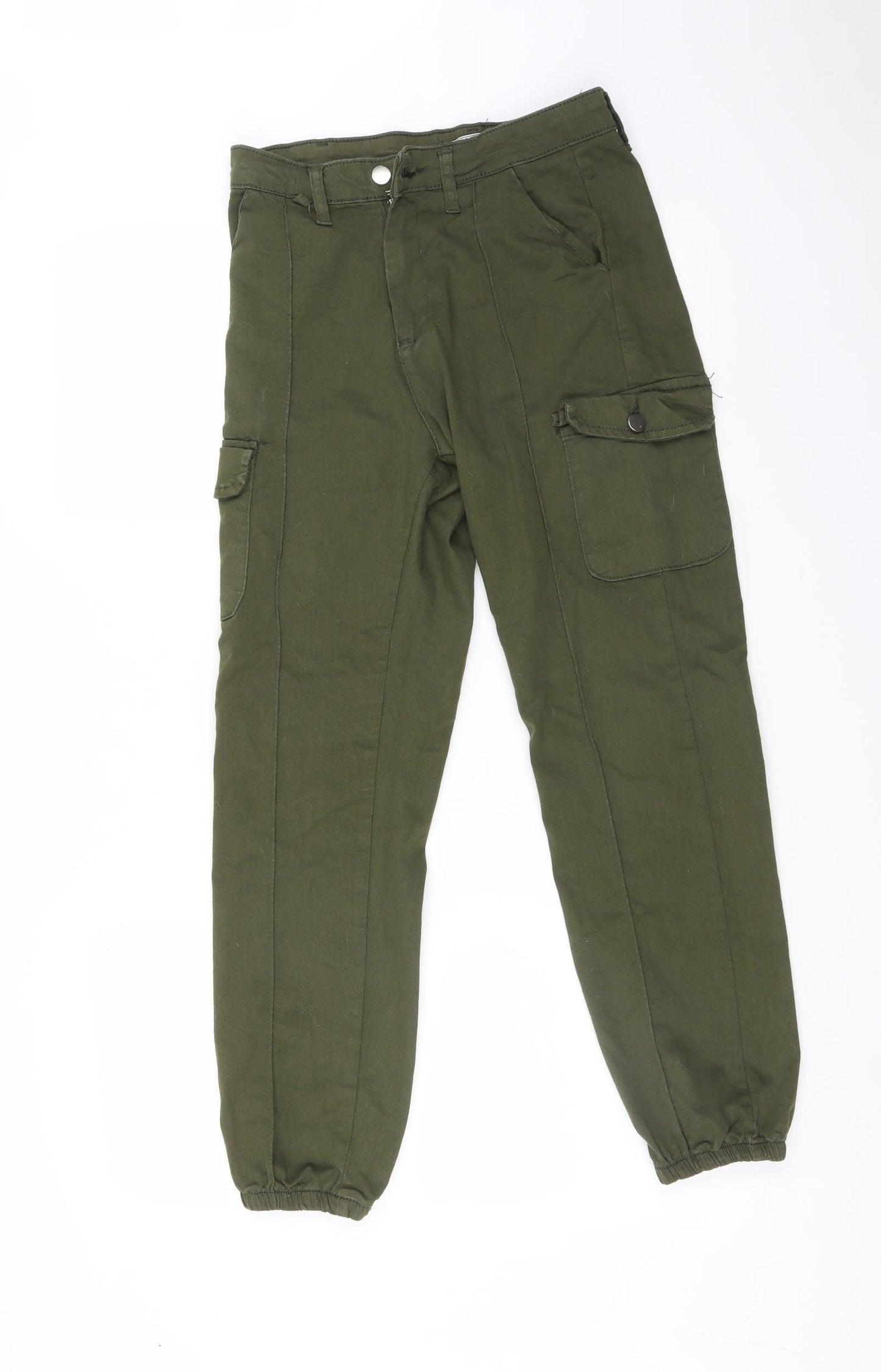 PORTOBELLO Womens Green   Cargo Trousers Size 8 L26 in