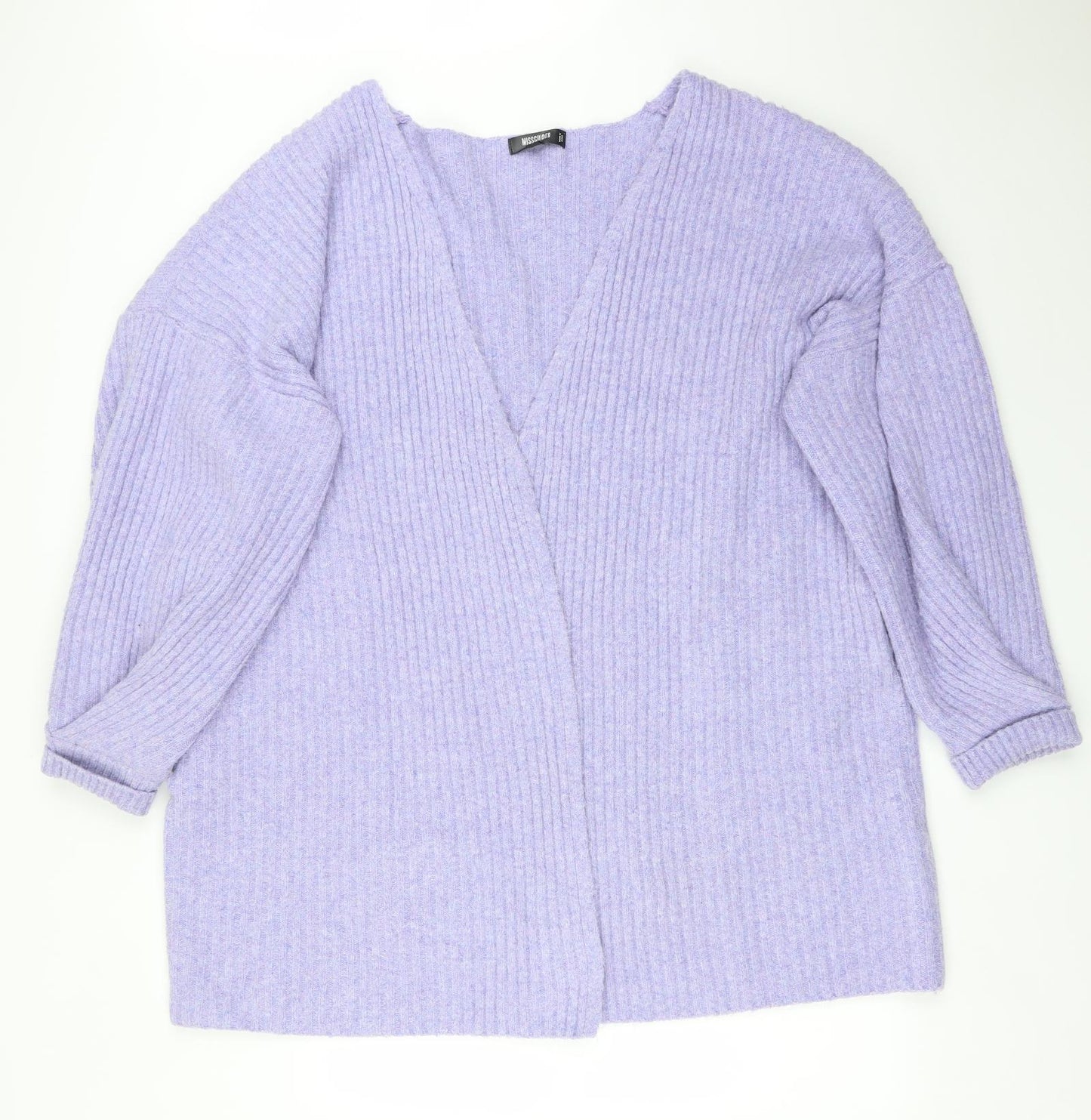 Missguided Womens Purple Striped  Cardigan Jumper Size 20