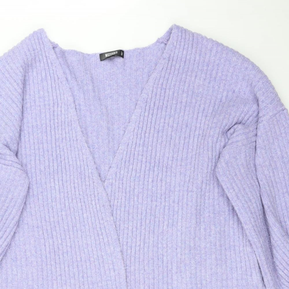 Missguided Womens Purple Striped  Cardigan Jumper Size 20