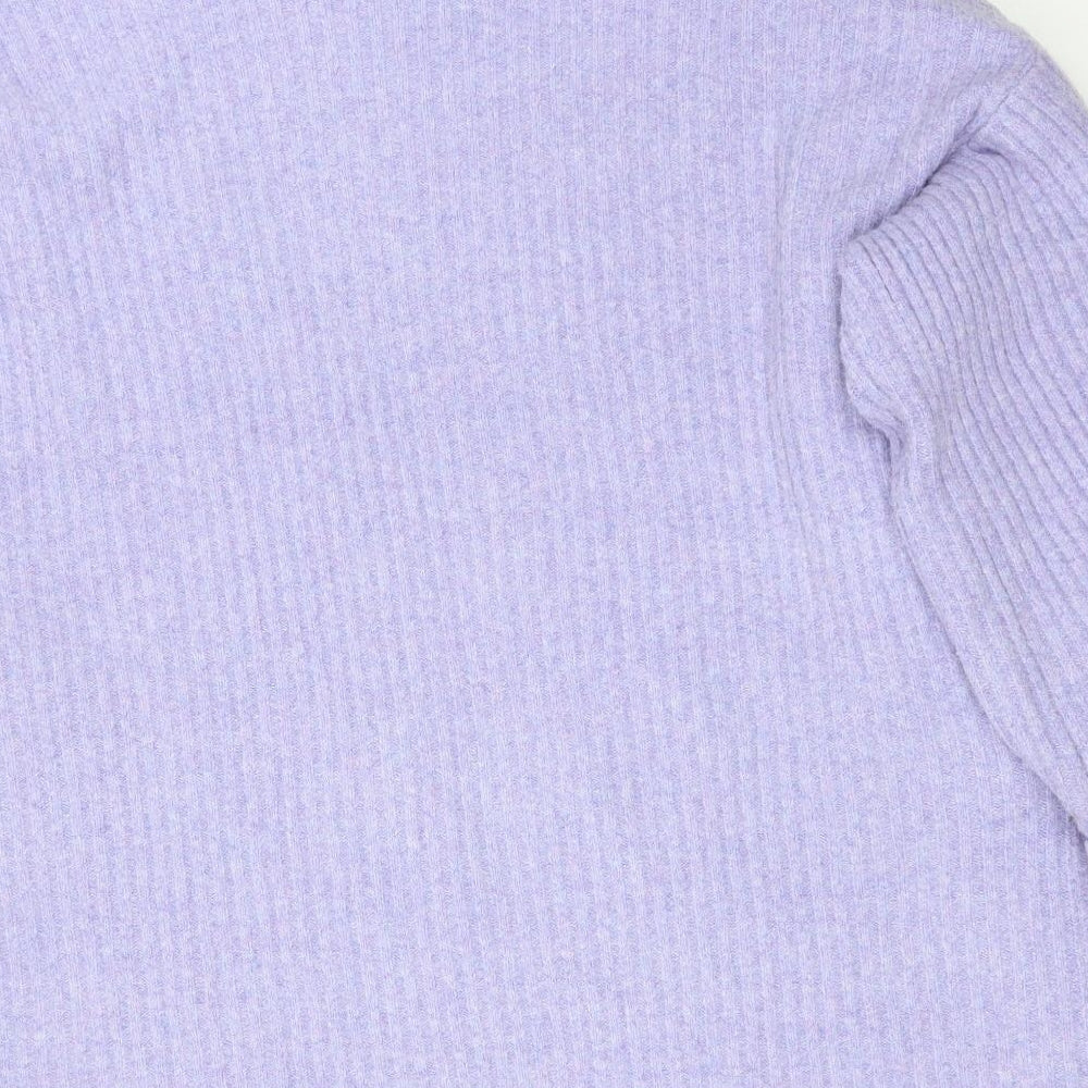 Missguided Womens Purple Striped  Cardigan Jumper Size 20