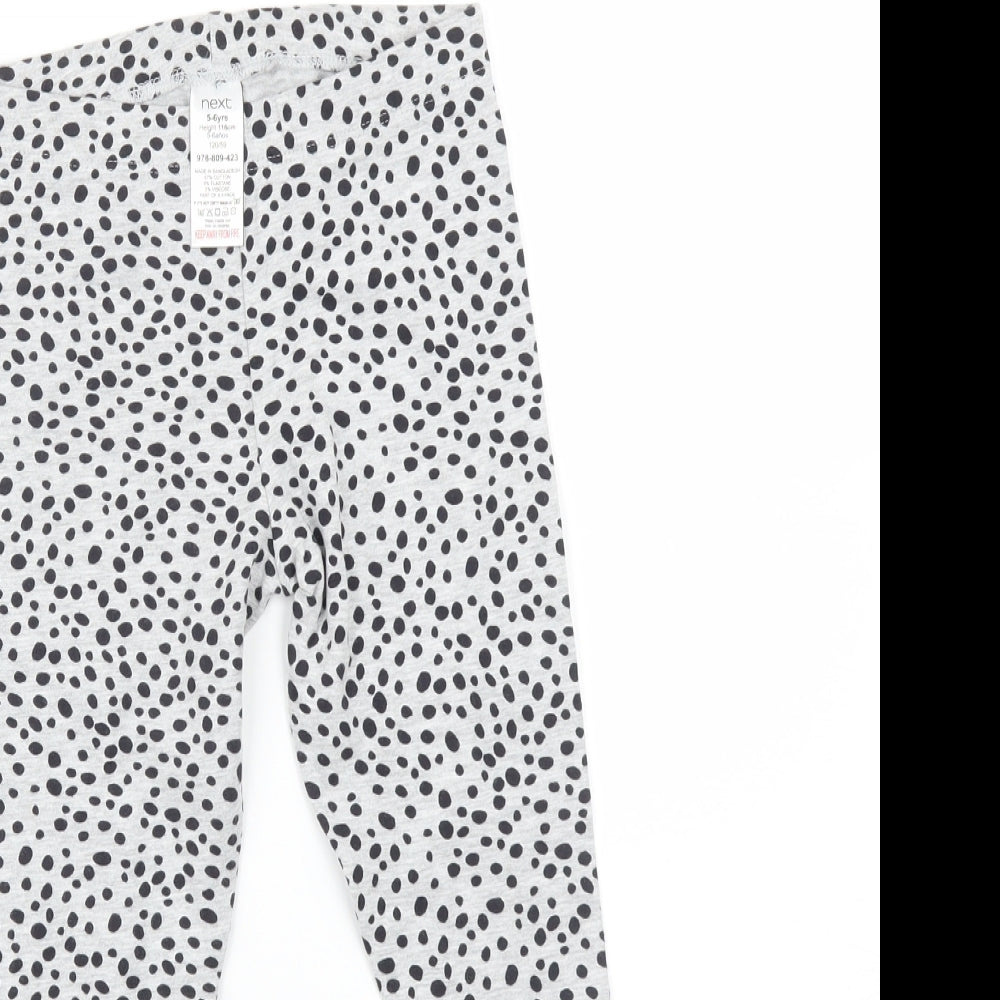NEXT Girls Multicoloured Polka Dot  Jegging Trousers Size 5-6 Years
