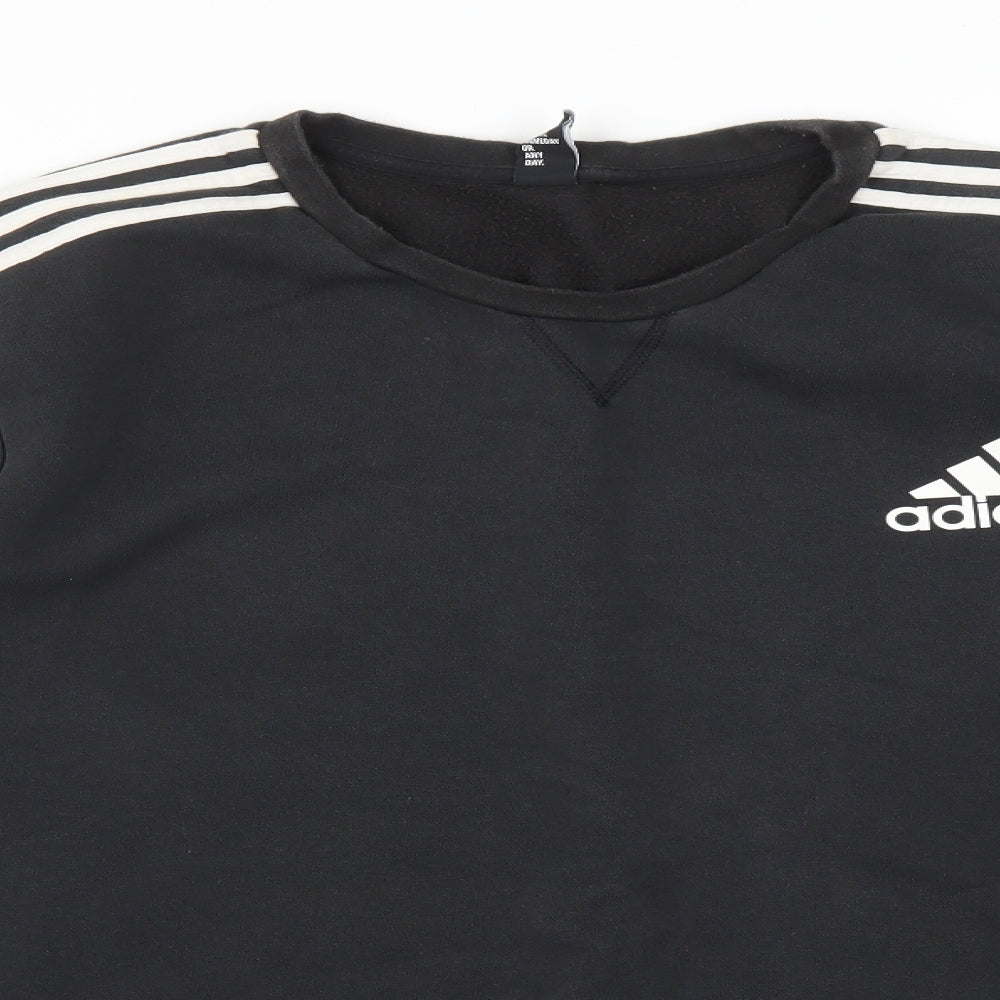 adidas Mens Black   Pullover Sweatshirt