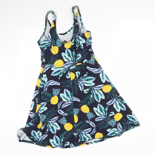 Dorothy Perkins Womens Multicoloured Floral  A-Line  Size 10