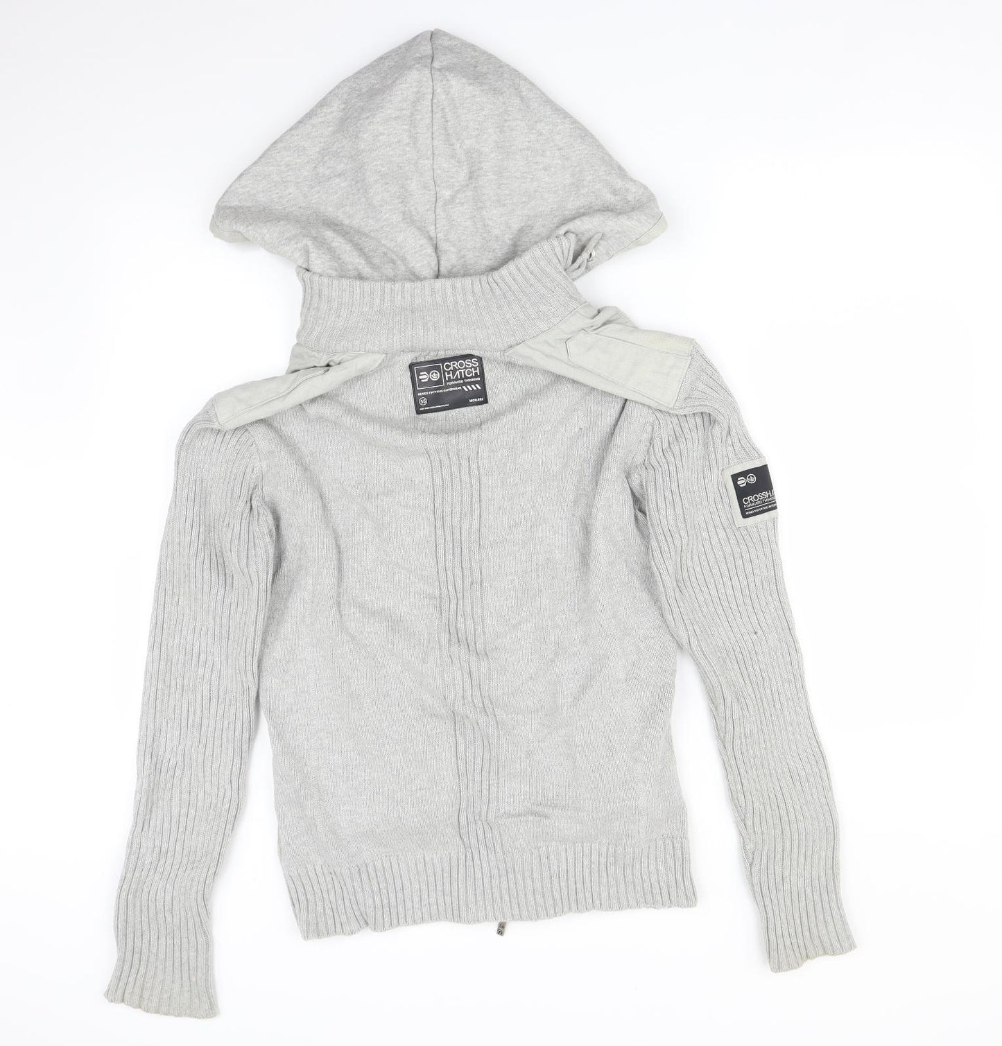 CROSS HATCH Mens Grey   Full Zip Hoodie Size L