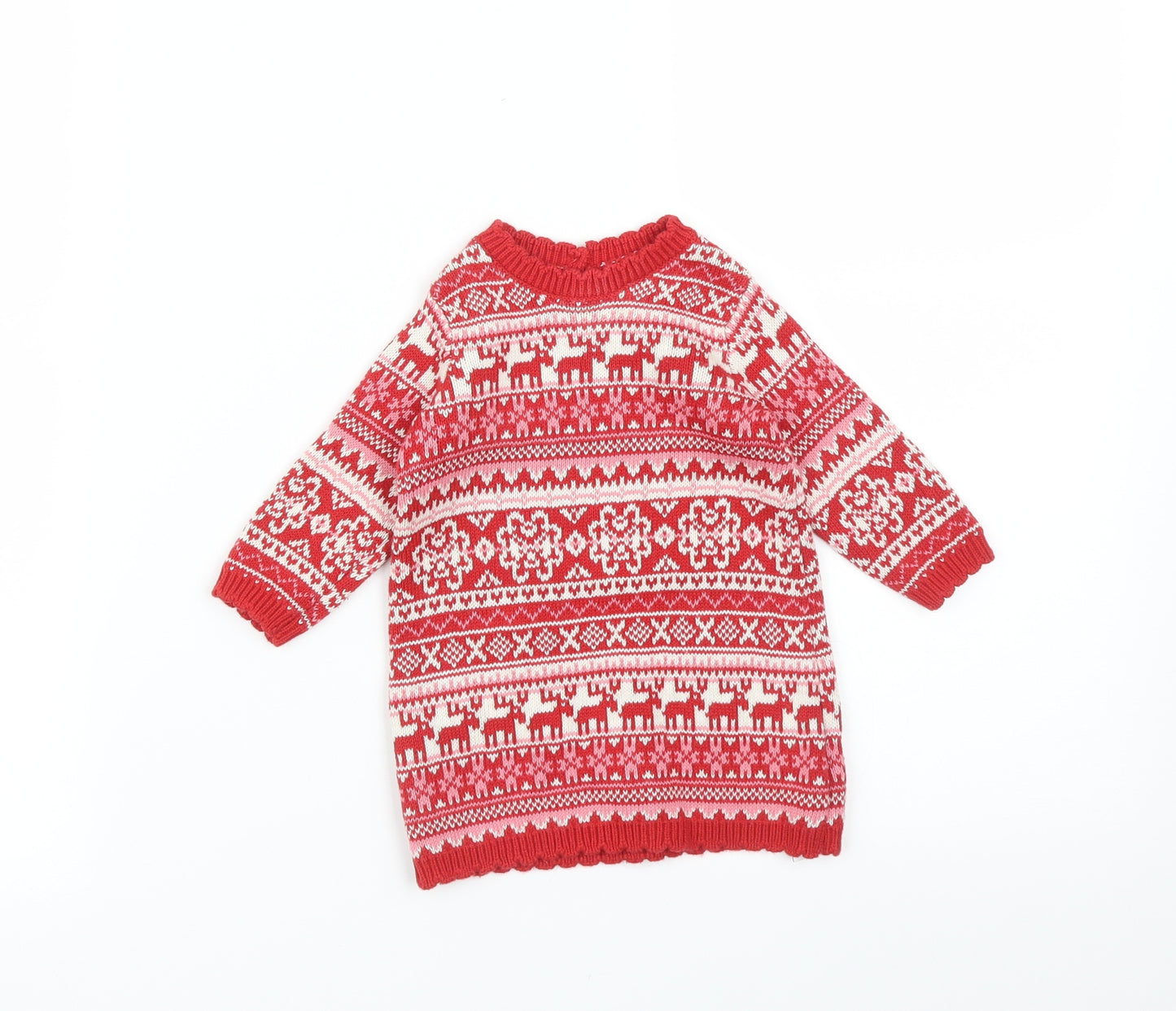 NEXT Baby Multicoloured Fair Isle  Pullover Jumper Size 0-3 Months