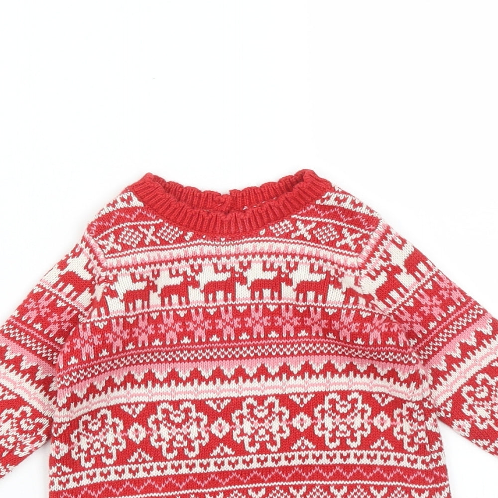 NEXT Baby Multicoloured Fair Isle  Pullover Jumper Size 0-3 Months
