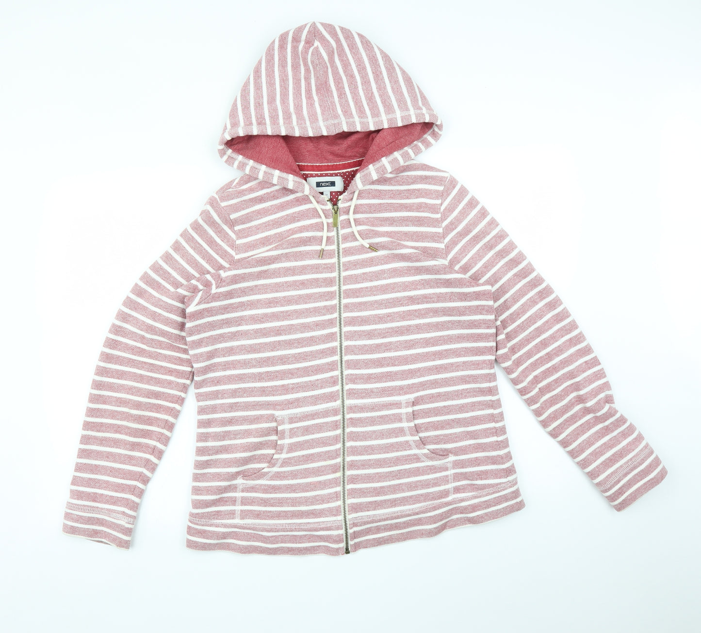 NEXT Womens Multicoloured Striped  Full Zip Hoodie Size 14