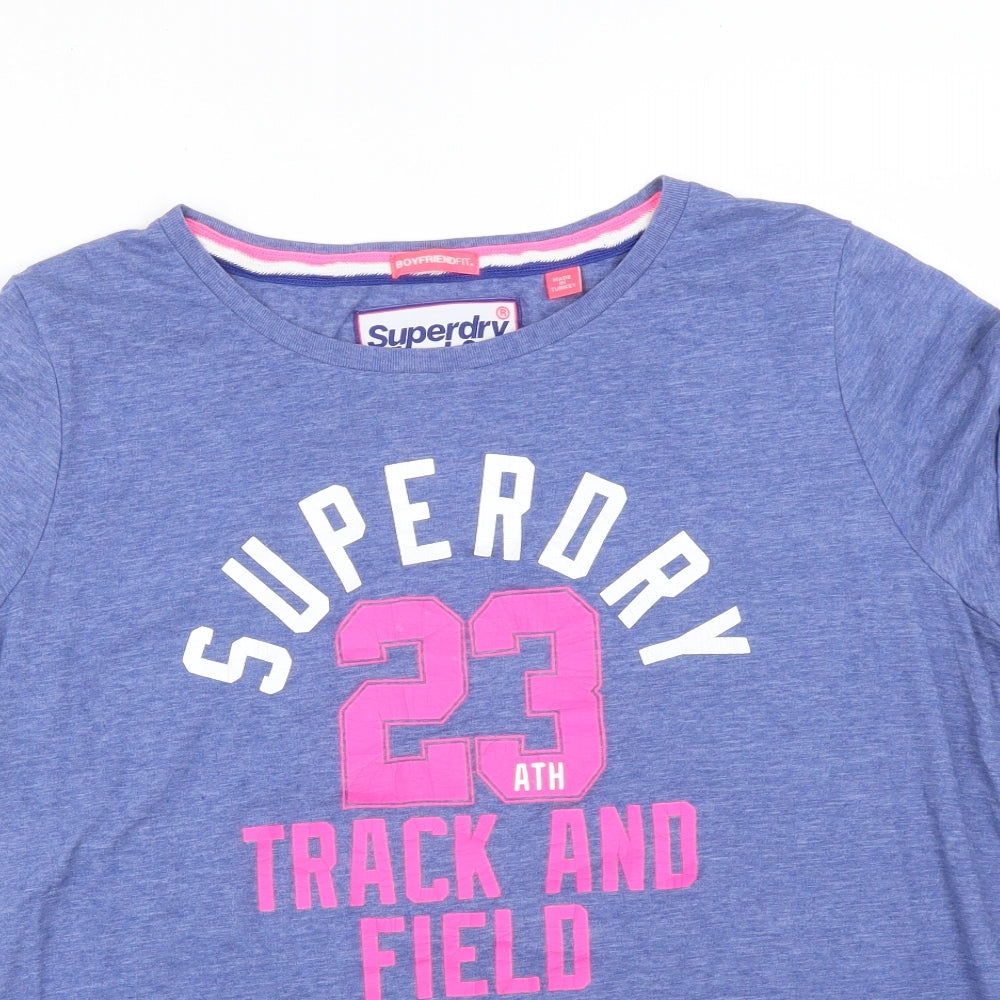 SUPDERDRY Womens Purple   Basic T-Shirt Size M