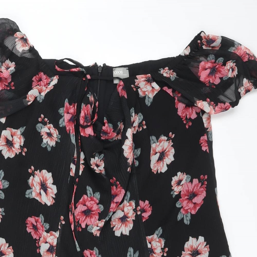 ASOS Womens Multicoloured Floral  Romper One-Piece Size 16