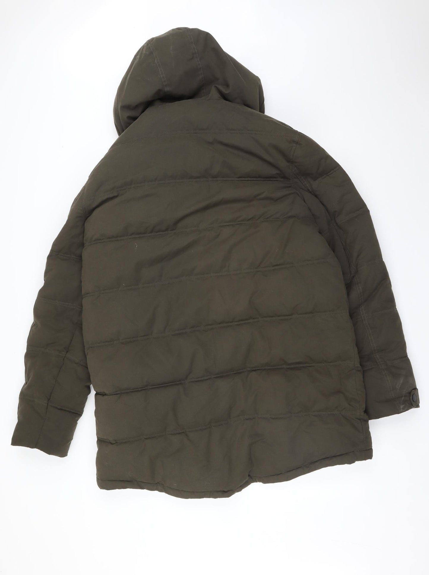 F&F Mens Green   Overcoat Coat Size L
