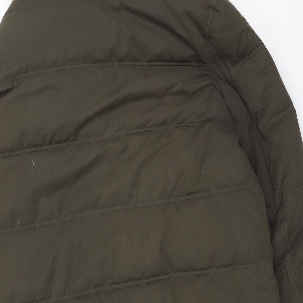F&F Mens Green   Overcoat Coat Size L