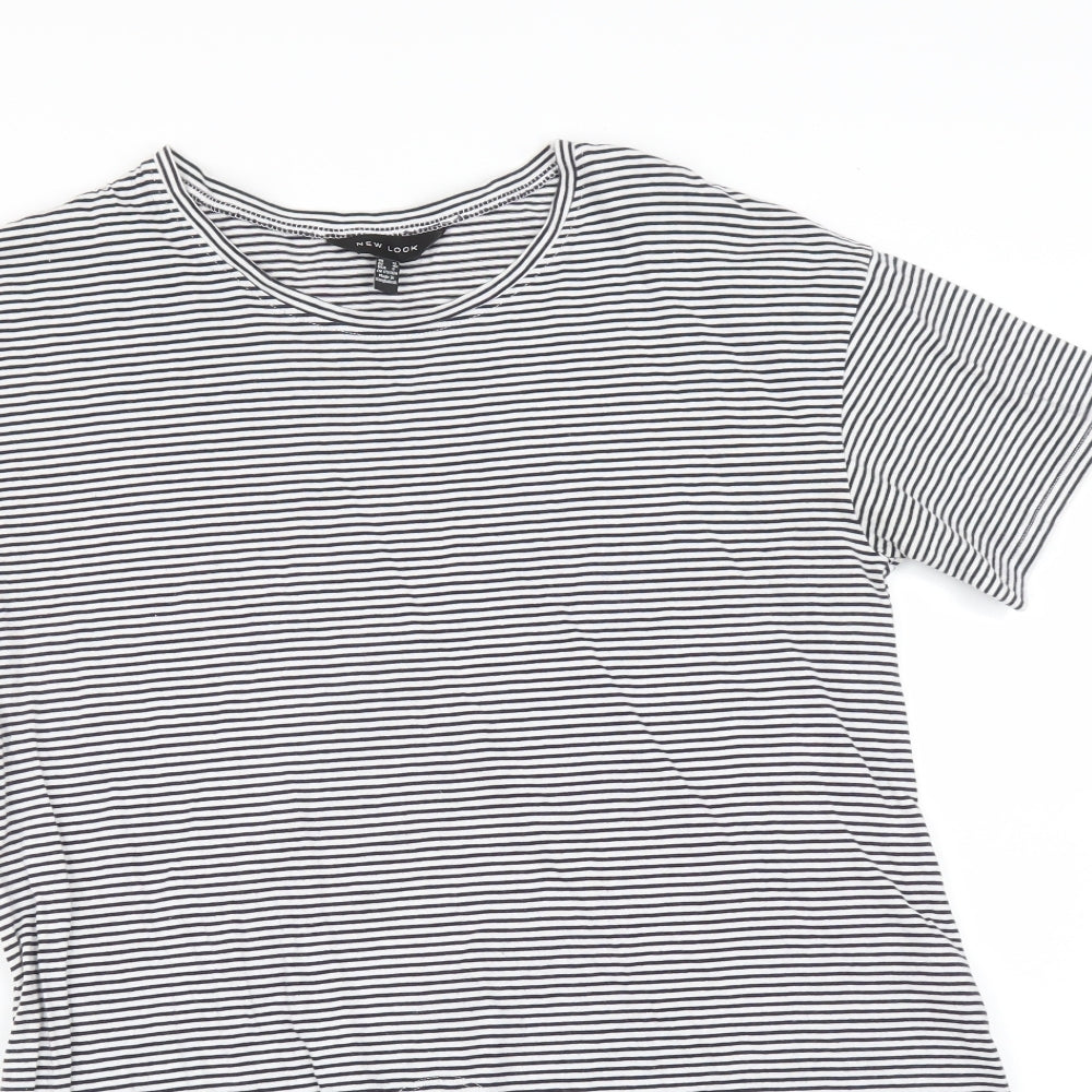 New Look Womens Multicoloured Striped  Basic T-Shirt Size 12