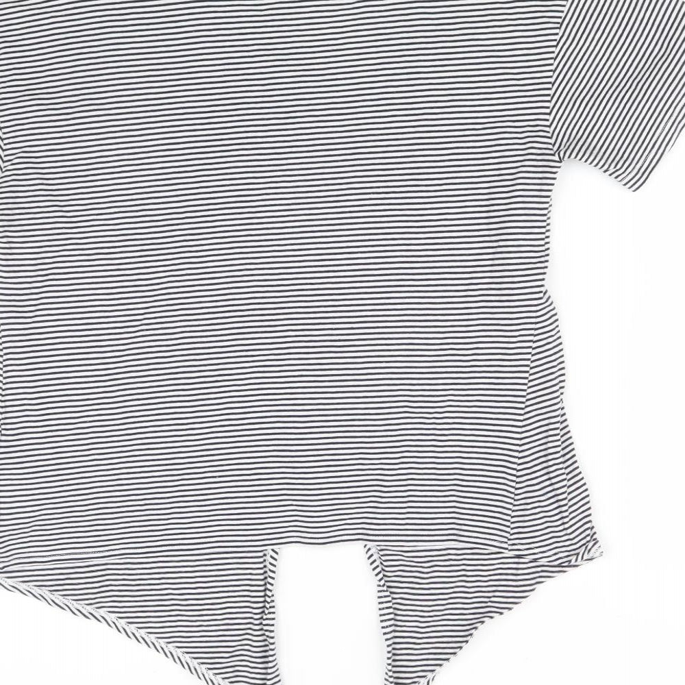New Look Womens Multicoloured Striped  Basic T-Shirt Size 12